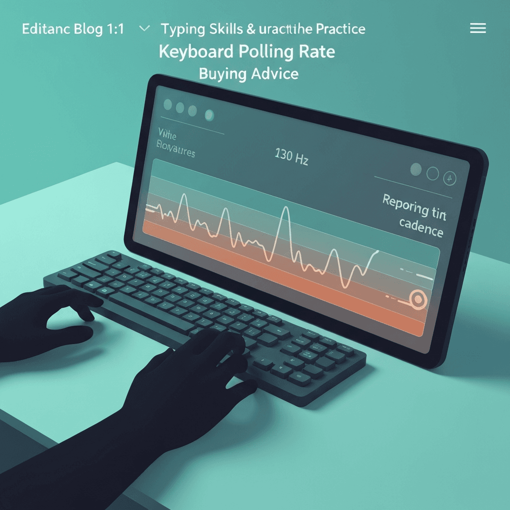 Illustration. Best Polling Rate for Keyboard Typing: What Actually Helps WPM — Keyboard Polling Rate — Type Faster