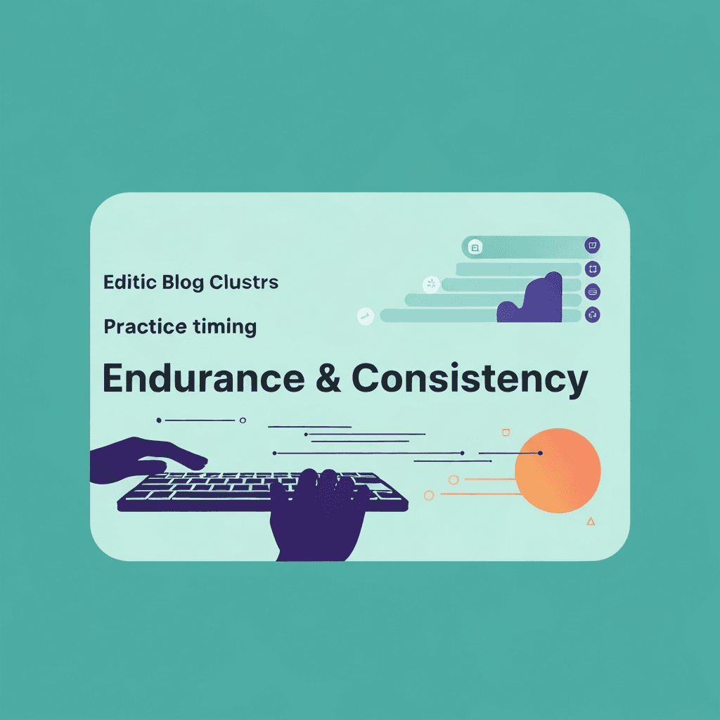 Illustration. Best Time of Day to Practice Typing — Endurance & Consistency — Type Faster