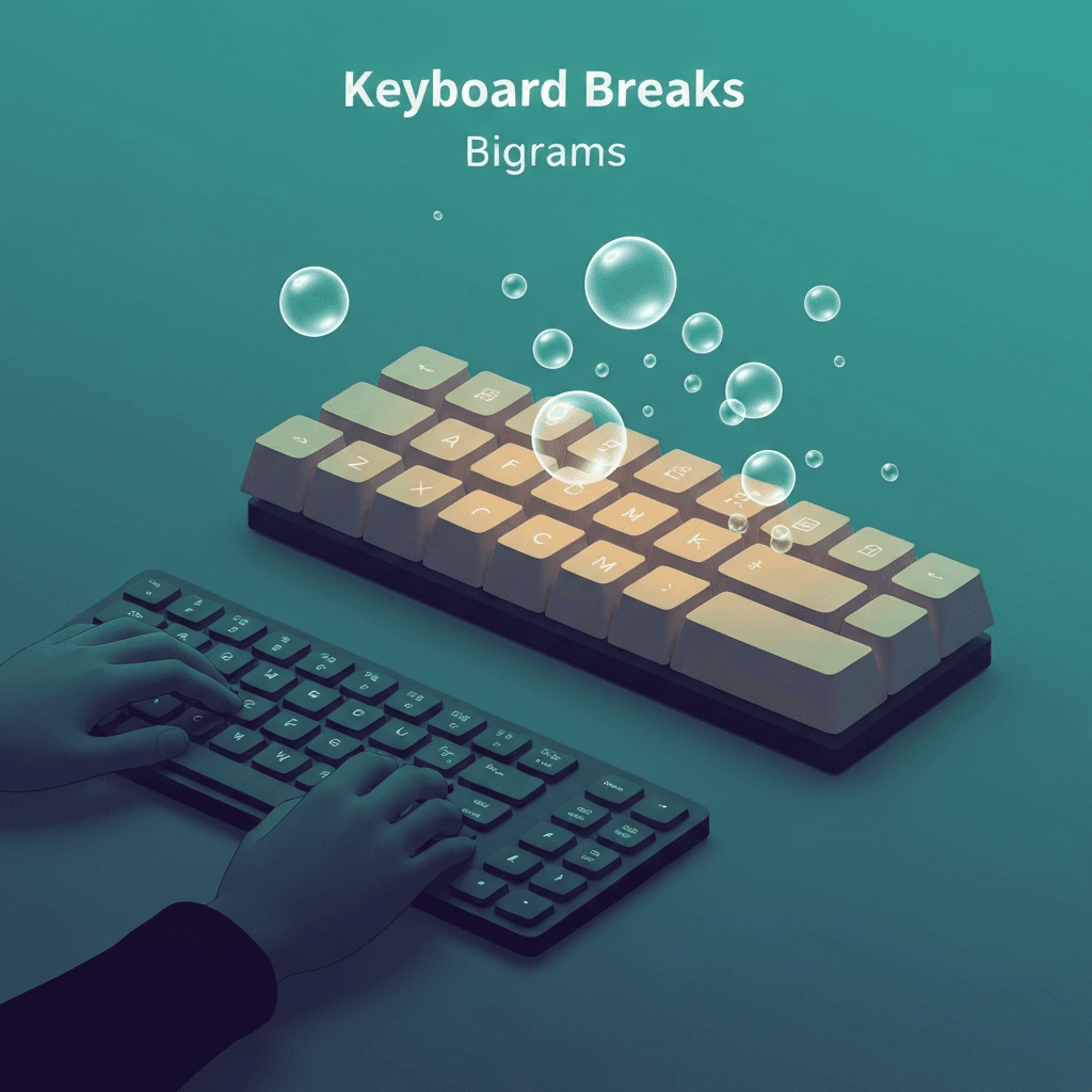 Bigram Breeze: Two-Letter Flow Typing Game for Common English Pairs — Keyboard Breaks — Type Faster
