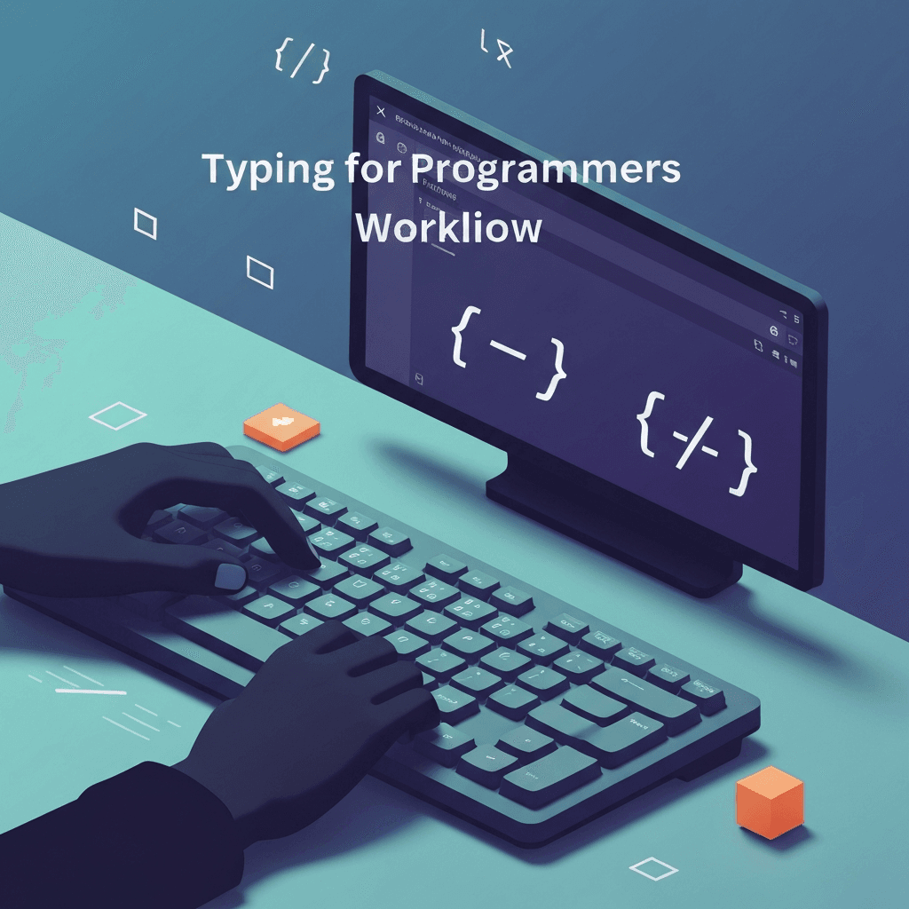 Illustration. Coding Typing Practice for Beginner Developers — Typing for Programmers — Type Faster