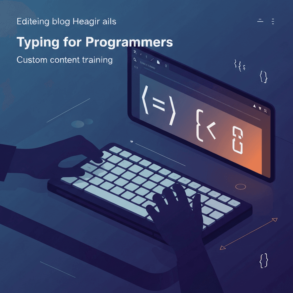 Illustration. How to Use Custom Practice for Faster Typing Growth — Typing for Programmers — Type Faster