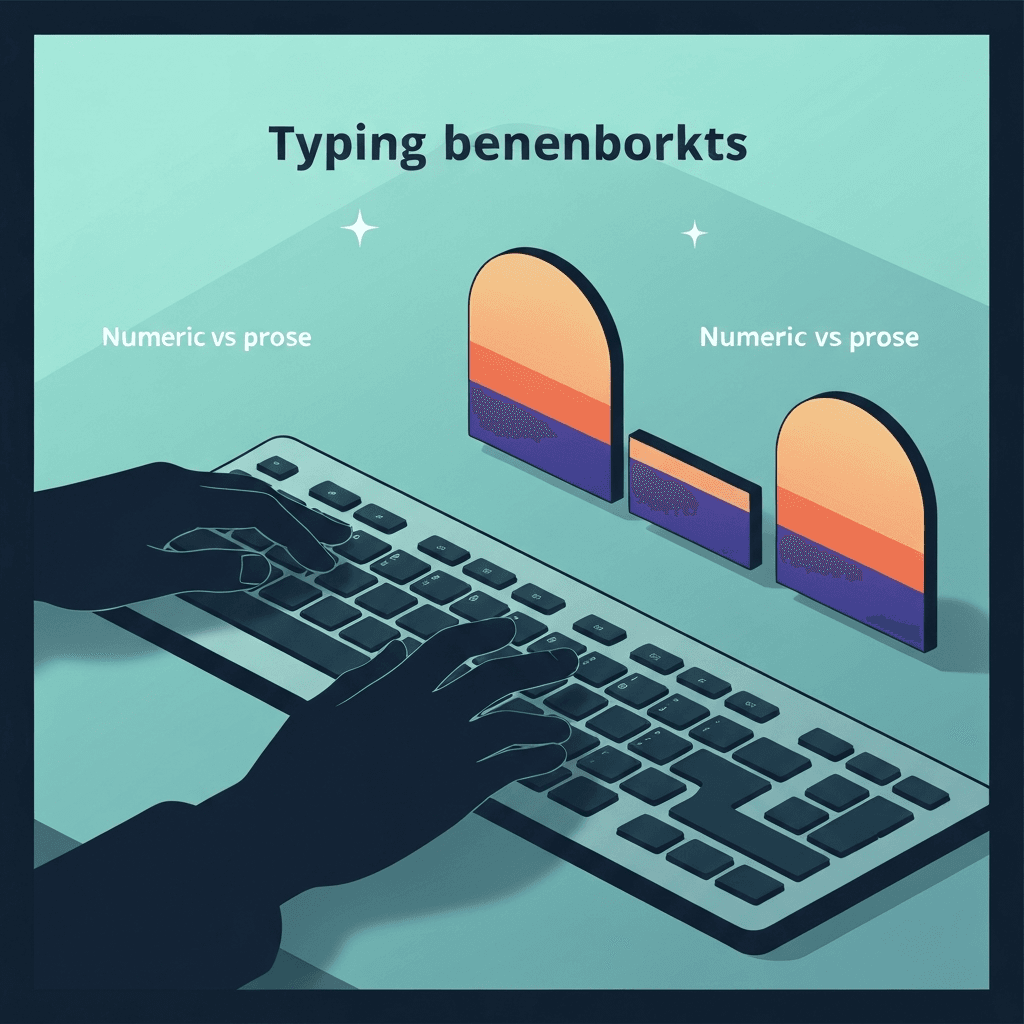 Data Entry Numeric WPM vs English Prose: When Benchmarks Split — Typing benchmarks — Type Faster