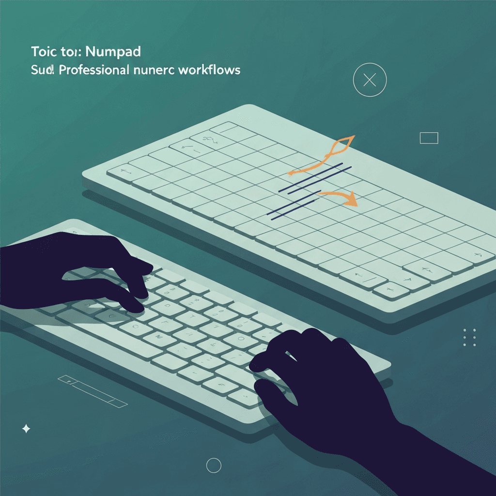 Illustration. Data Entry Practice: A Weekly Plan for Speed, Numbers, and Accuracy — Numpad — Type Faster