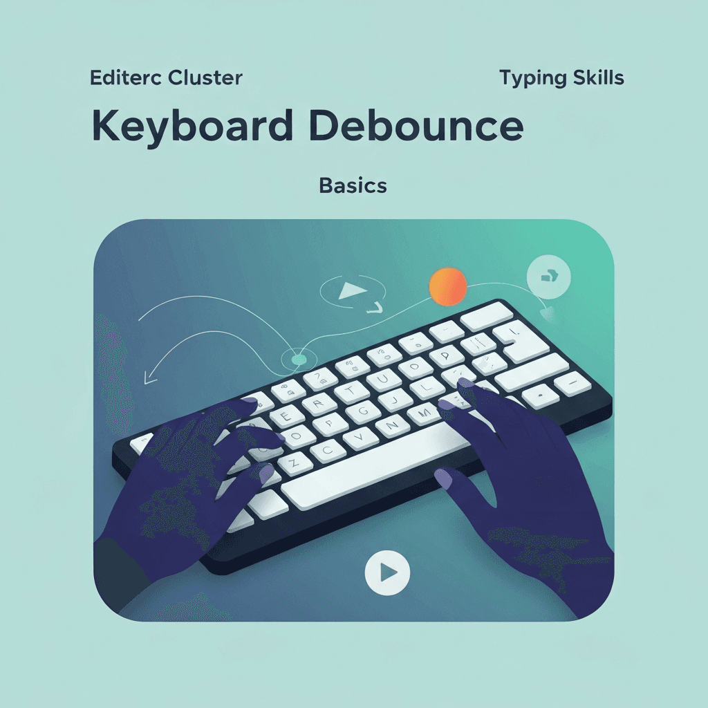 Illustration. Debounce Meaning Keyboard: Glossary for Typists and Buyers — Keyboard Debounce — Type Faster