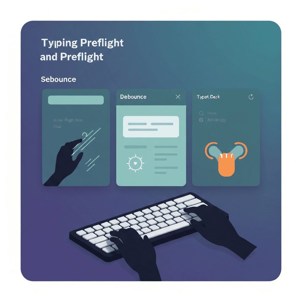 Debounce Check in Typing Preflight: Catch Bounce Before the Timer Starts — Typing Preflight — Type Faster