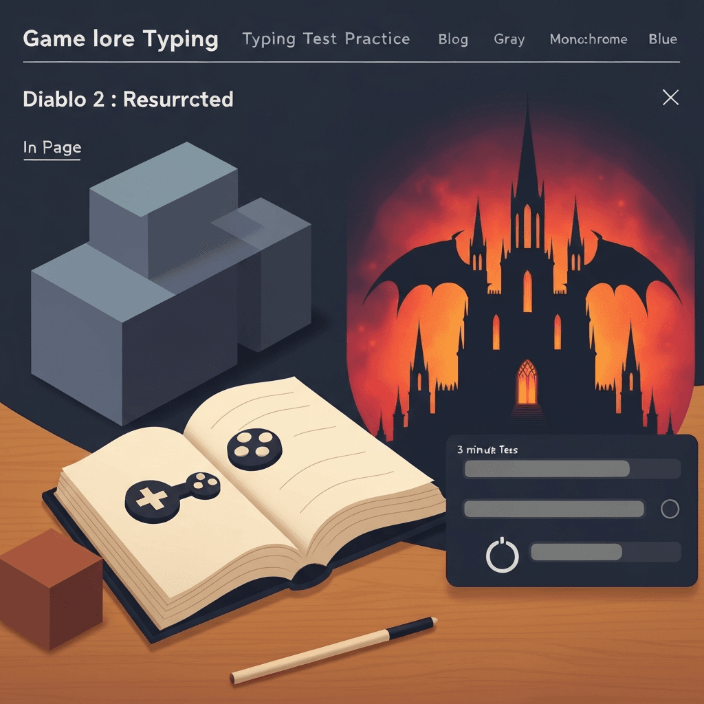 Diablo II: Resurrected Typing Test: Remastered Acts, Evils, and Eight Plot Passages — Game lore typing — Type Faster