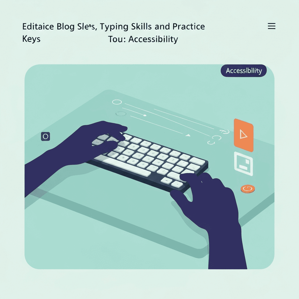 Illustration. Direction Keys Typing for Accessibility and Motor Skill Practice — Direction Keys — Type Faster
