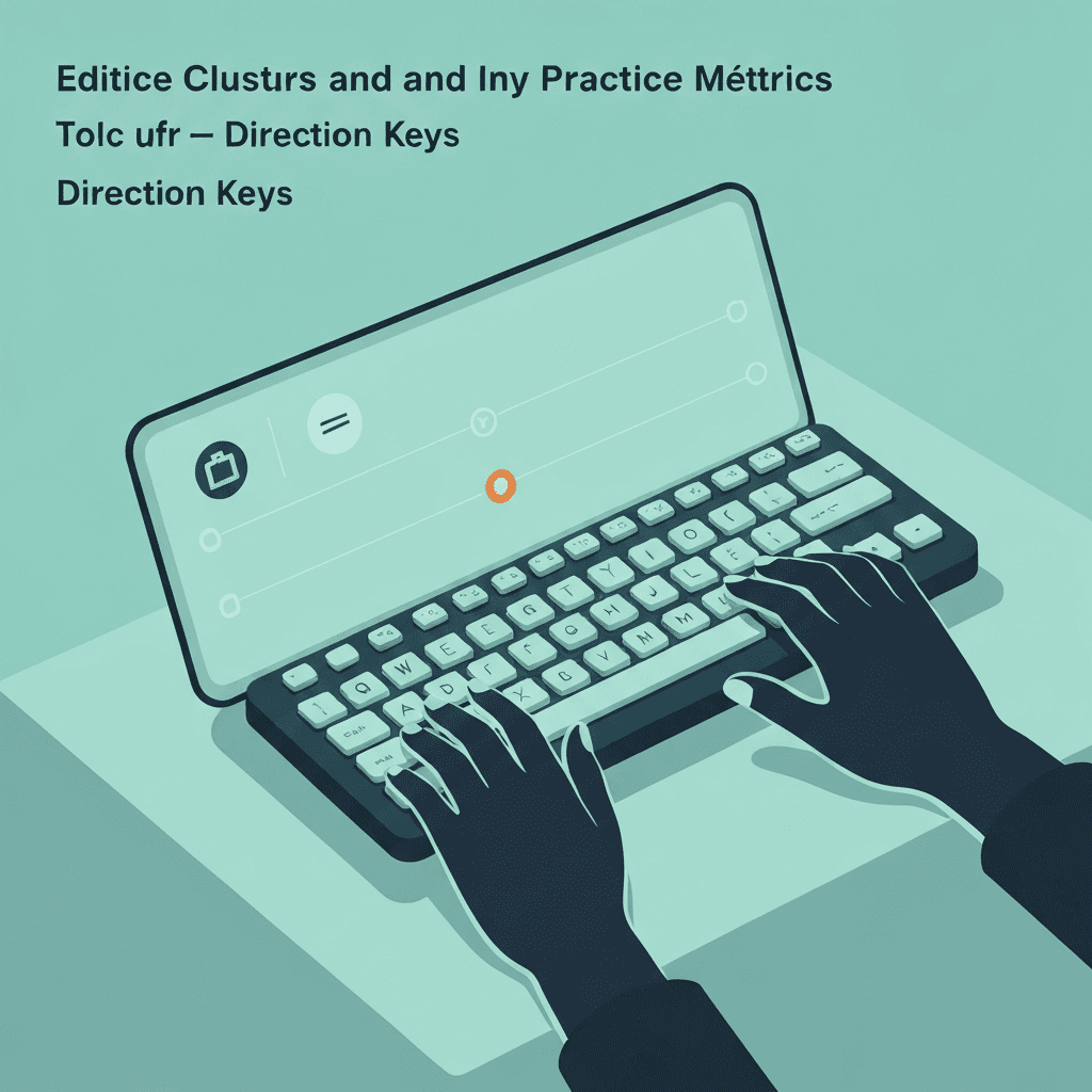 Illustration. Direction Keys: KPM vs WPM and How Scores Are Calculated — Direction Keys — Type Faster