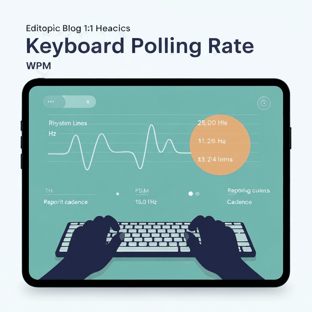 Illustration. Does Keyboard Polling Rate Matter for WPM? Measure Before You Upgrade — Keyboard Polling Rate — Type Faster