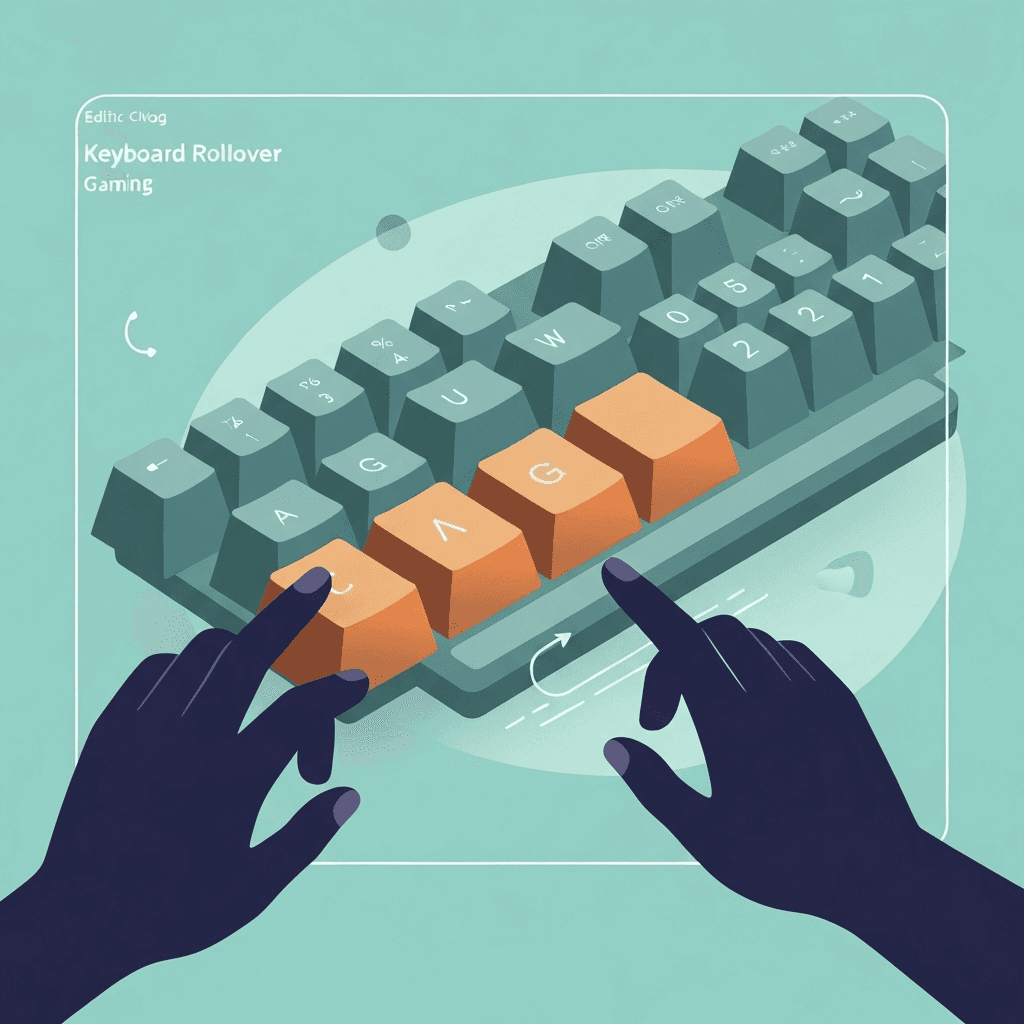 Illustration. Dropped Keys in FPS Games: Diagnose Hardware Before You Blame Aim — Keyboard Rollover — Type Faster
