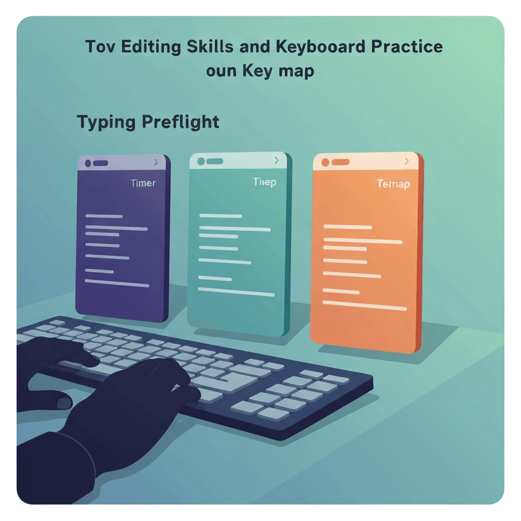 Illustration. Full Key Map as Step One of Typing Preflight — Typing Preflight — Type Faster