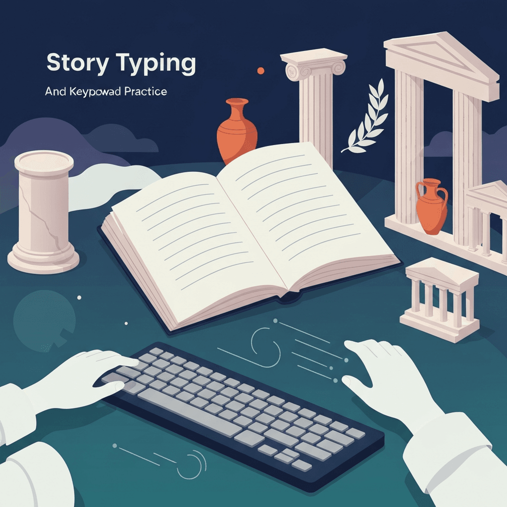 Greek Myths Typing Test: Prometheus, Epithets, and Timed Practice — Story typing — Type Faster