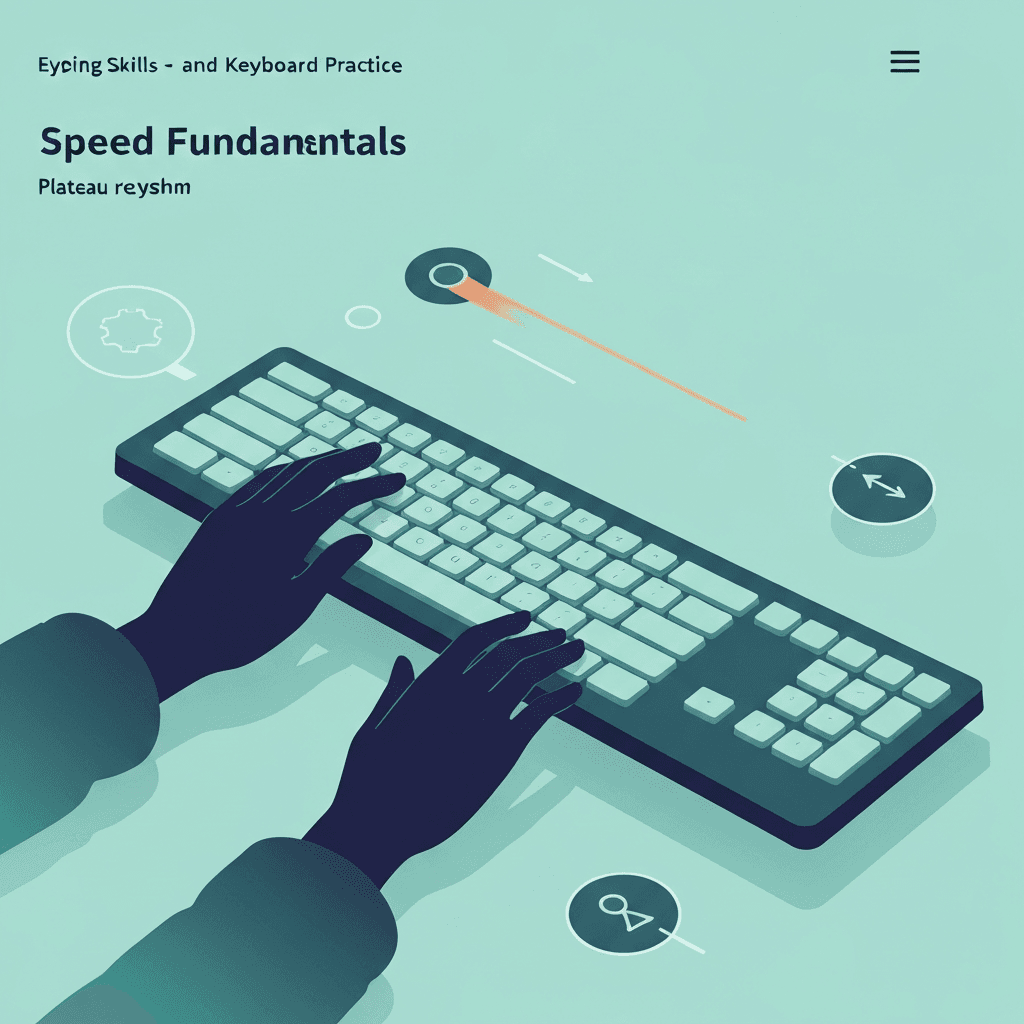 Illustration. How to Break a Typing Speed Plateau — Speed Fundamentals — Type Faster