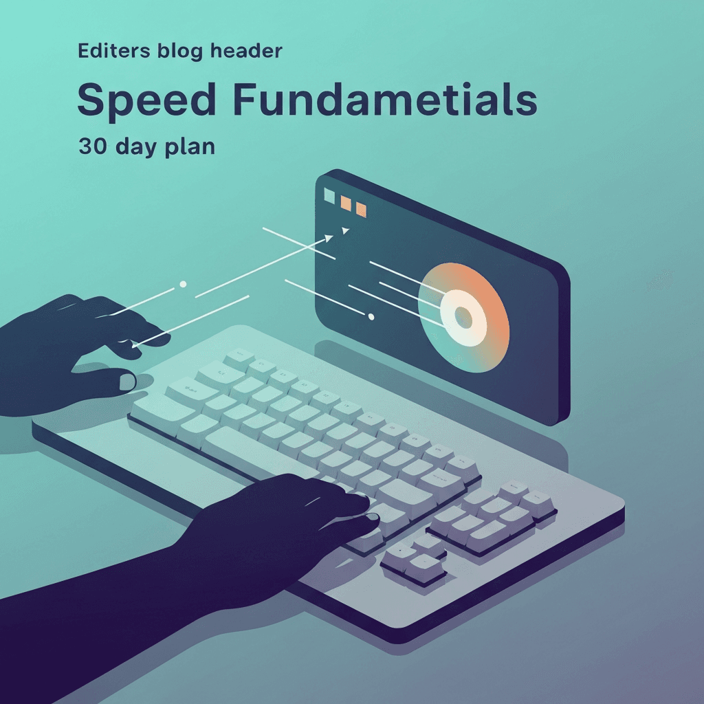 Illustration. How to Increase WPM by 10 in 30 Days (Without Burnout) — Speed Fundamentals — Type Faster