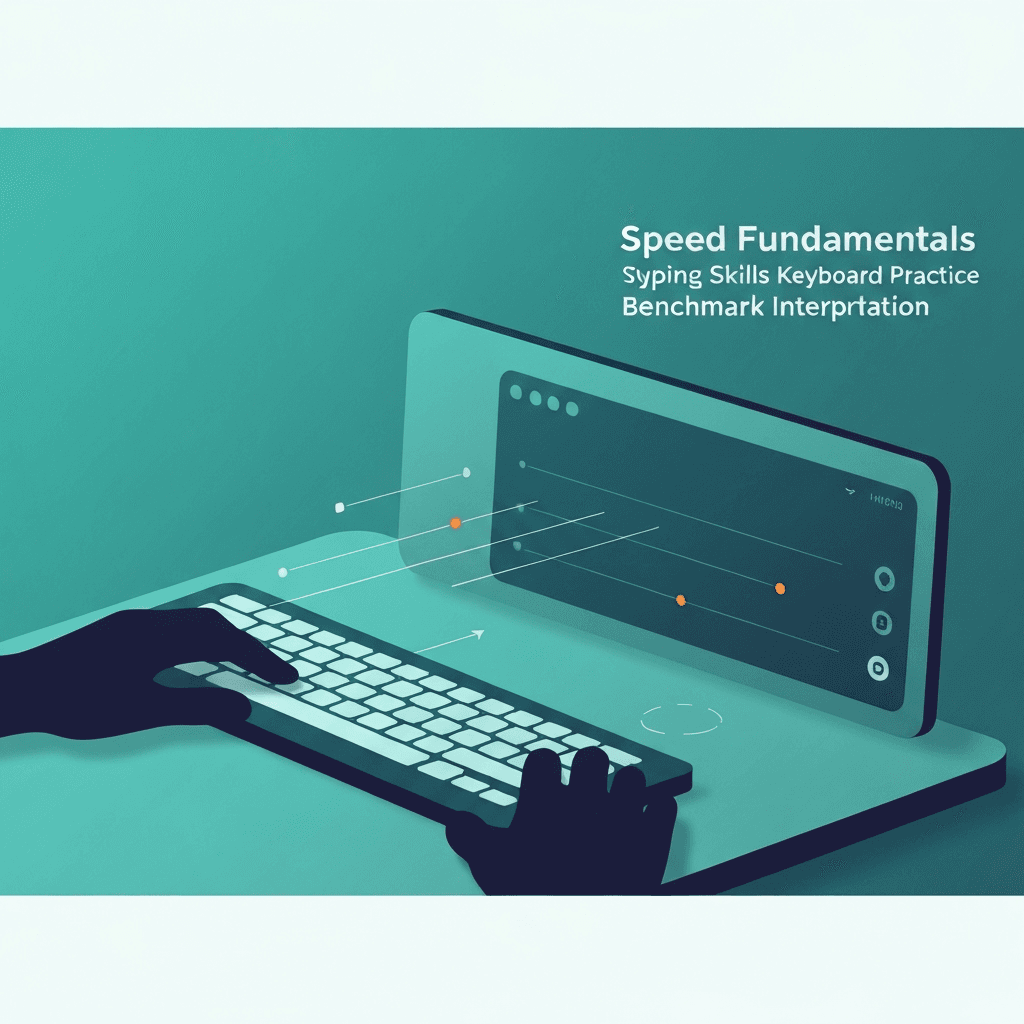 Illustration. Is 60 WPM Good? A Realistic Starter Benchmark for Jobs and School — Speed Fundamentals — Type Faster
