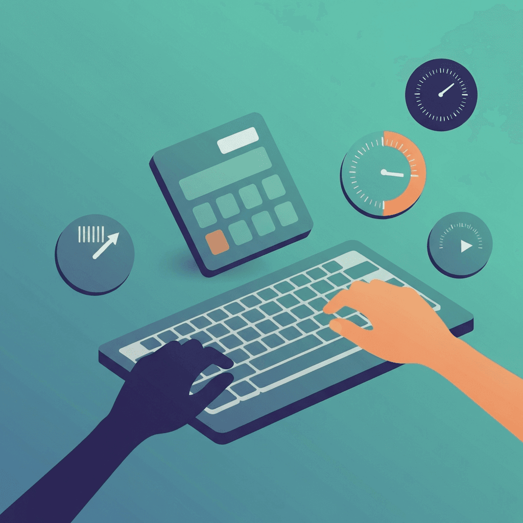 Illustration. Key Depression to WPM Calculator: What Hiring Screens Really Measure — WPM Calculator — Type Faster