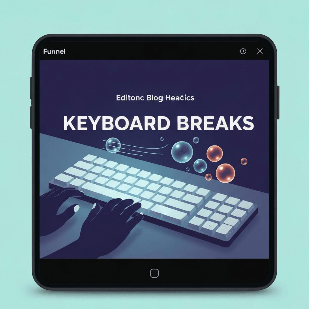 Illustration. Typing Break After a Typing Test: Using the Result-Screen Card — Keyboard Breaks — Type Faster