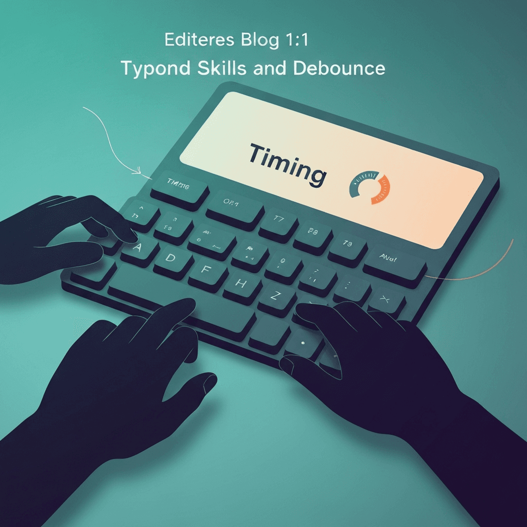 Illustration. Keyboard Debounce Time: How Long Filters Last and What Changes Feel — Keyboard Debounce — Type Faster