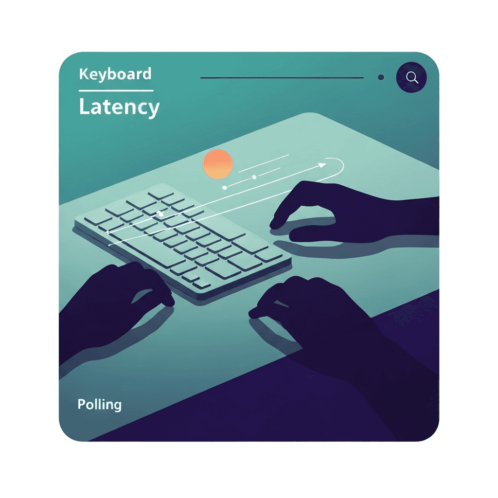 Illustration. Keyboard Hz Test: Polling in Plain Language for Typists — Keyboard Latency — Type Faster