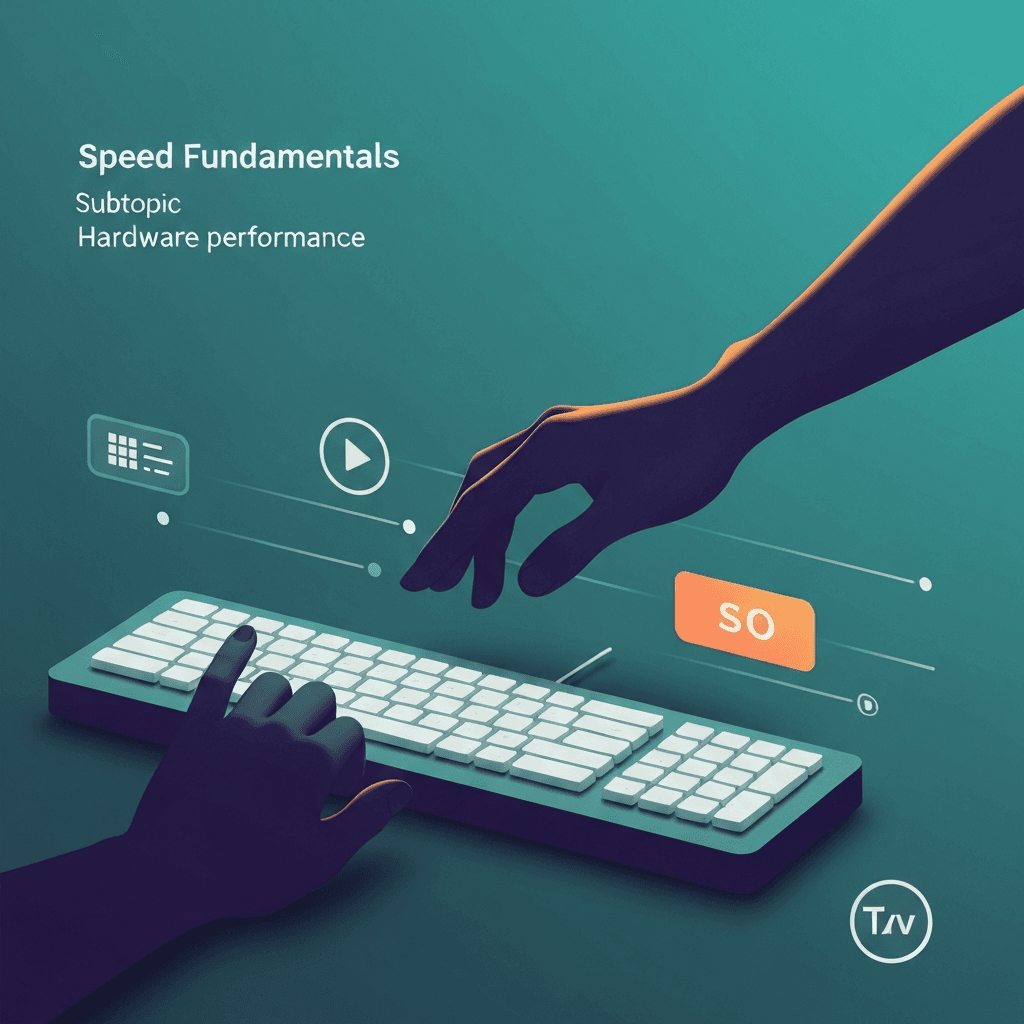 Illustration. Keyboard Polling Rate Test Explained for Typing Workflows — Speed Fundamentals — Type Faster