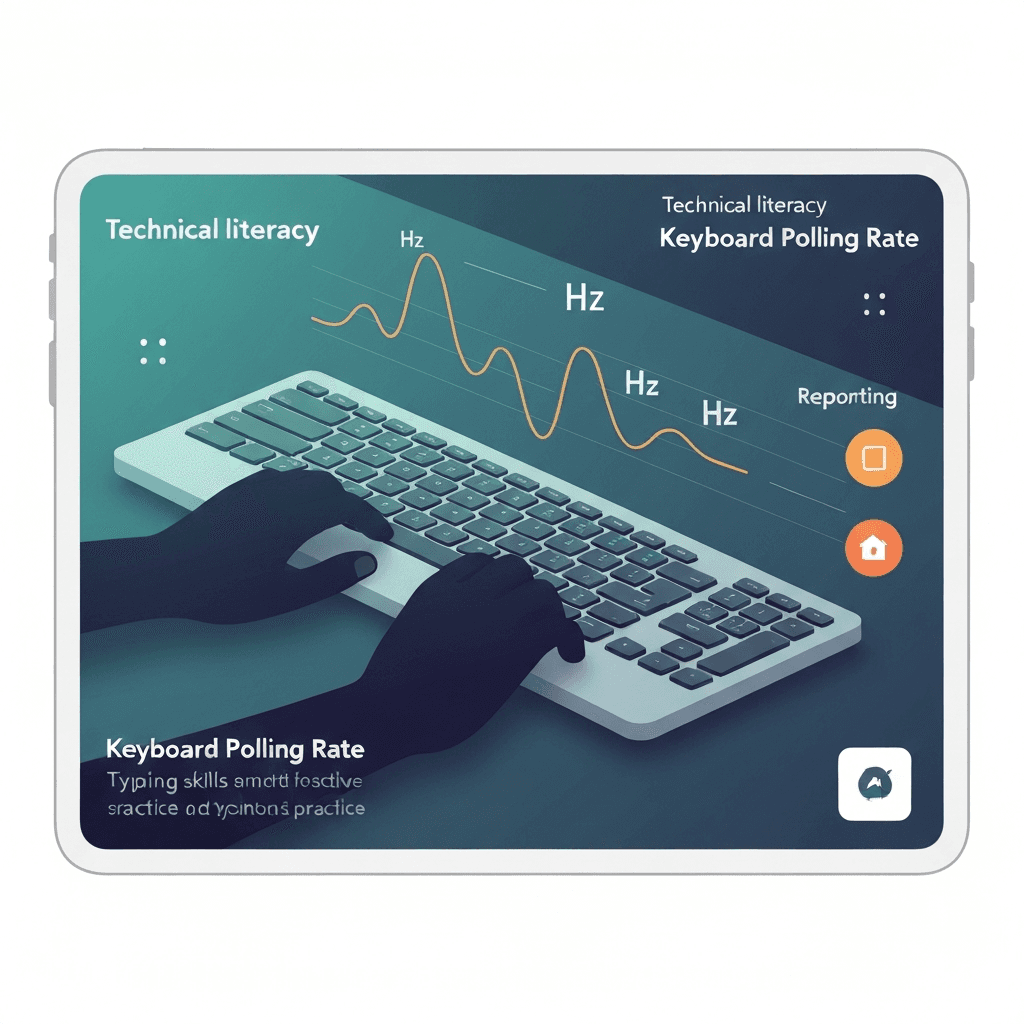 Illustration. Keyboard Scan Rate vs Polling Rate: Two Clocks, One Confusing Spec Sheet — Keyboard Polling Rate — Type Faster