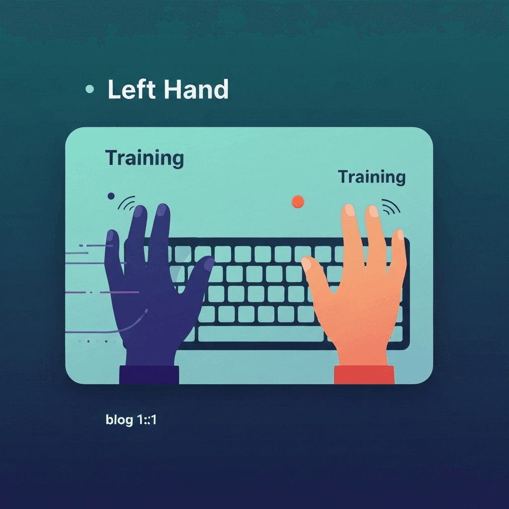 Left-Hand Typing for Hand Symmetry and Balanced Speed — Left Hand — Type Faster
