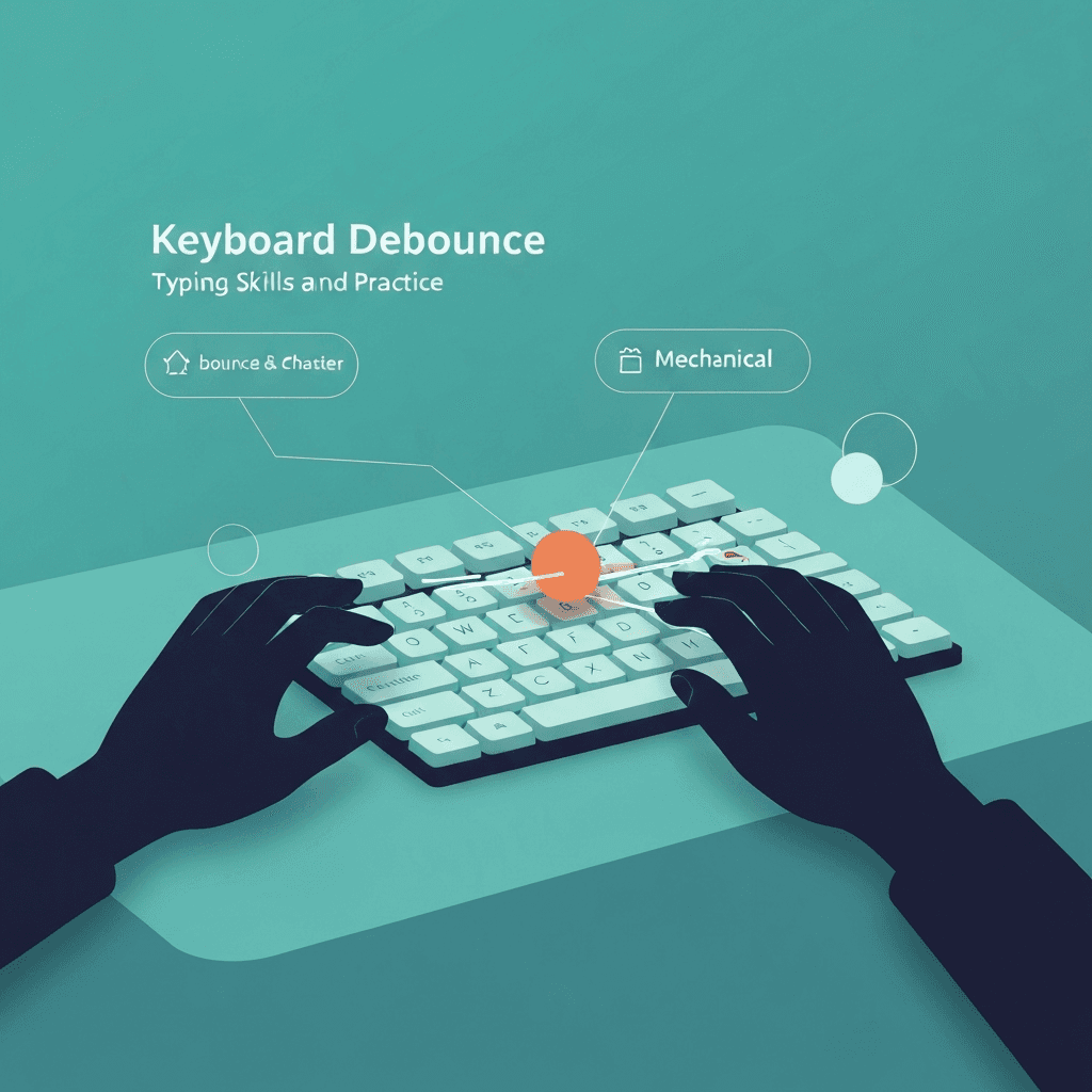 Illustration. Mechanical Keyboard Debounce Time: Firmware, Wear, and Typing Tests — Keyboard Debounce — Type Faster