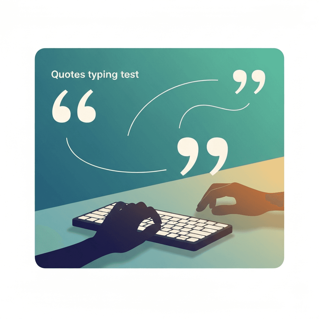 Illustration. Misattributed Quotes and Typing Accuracy: Slow Down at the Source — Quotes typing test — Type Faster