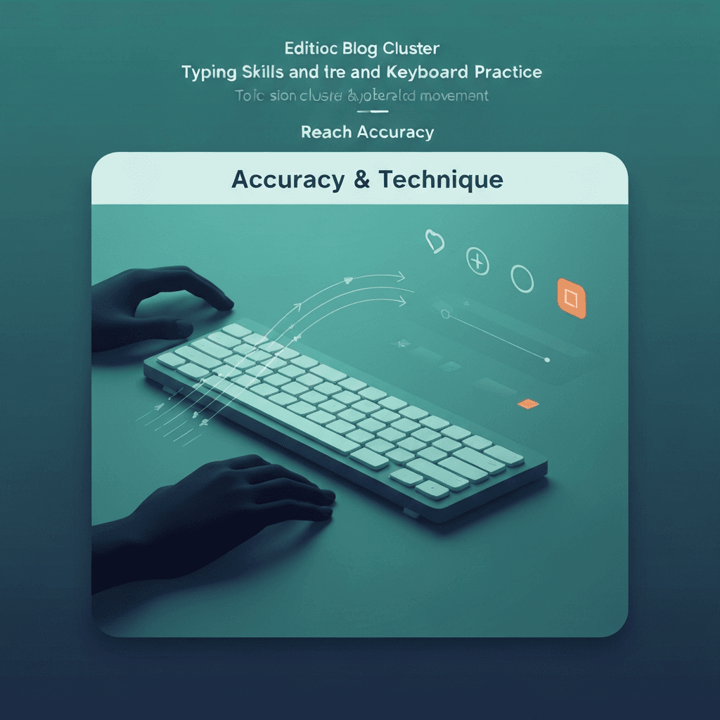Illustration. Number Row Typing Accuracy: Stop Glancing at Every Digit — Accuracy & Technique — Type Faster