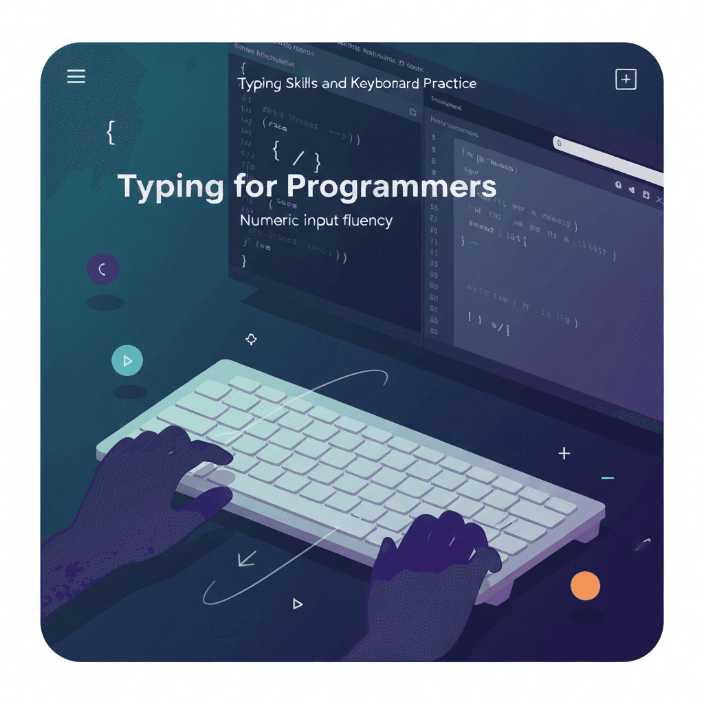 Illustration. Number Typing Practice for Speed and Accuracy — Typing for Programmers — Type Faster