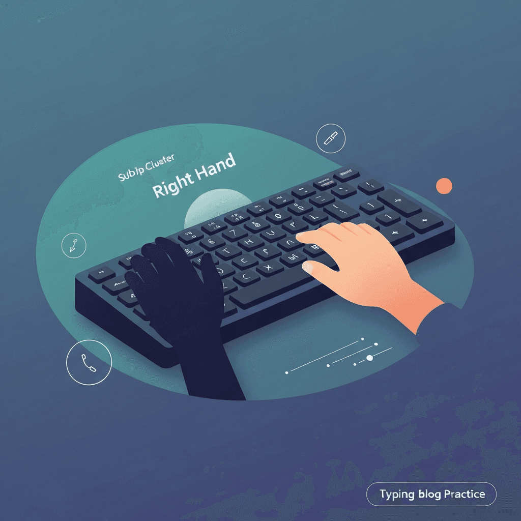 Illustration. Numpad vs Right-Hand Letter Typing Test: Different Skills — Right Hand — Type Faster