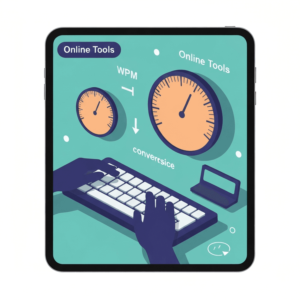 Illustration. Online WPM Calculator: Free Typing Math Without Installing Software — WPM Calculator — Type Faster
