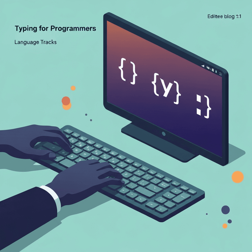 Illustration. HTML Typing Test: Tags, Attributes, and Nested Markup — Typing for Programmers — Type Faster