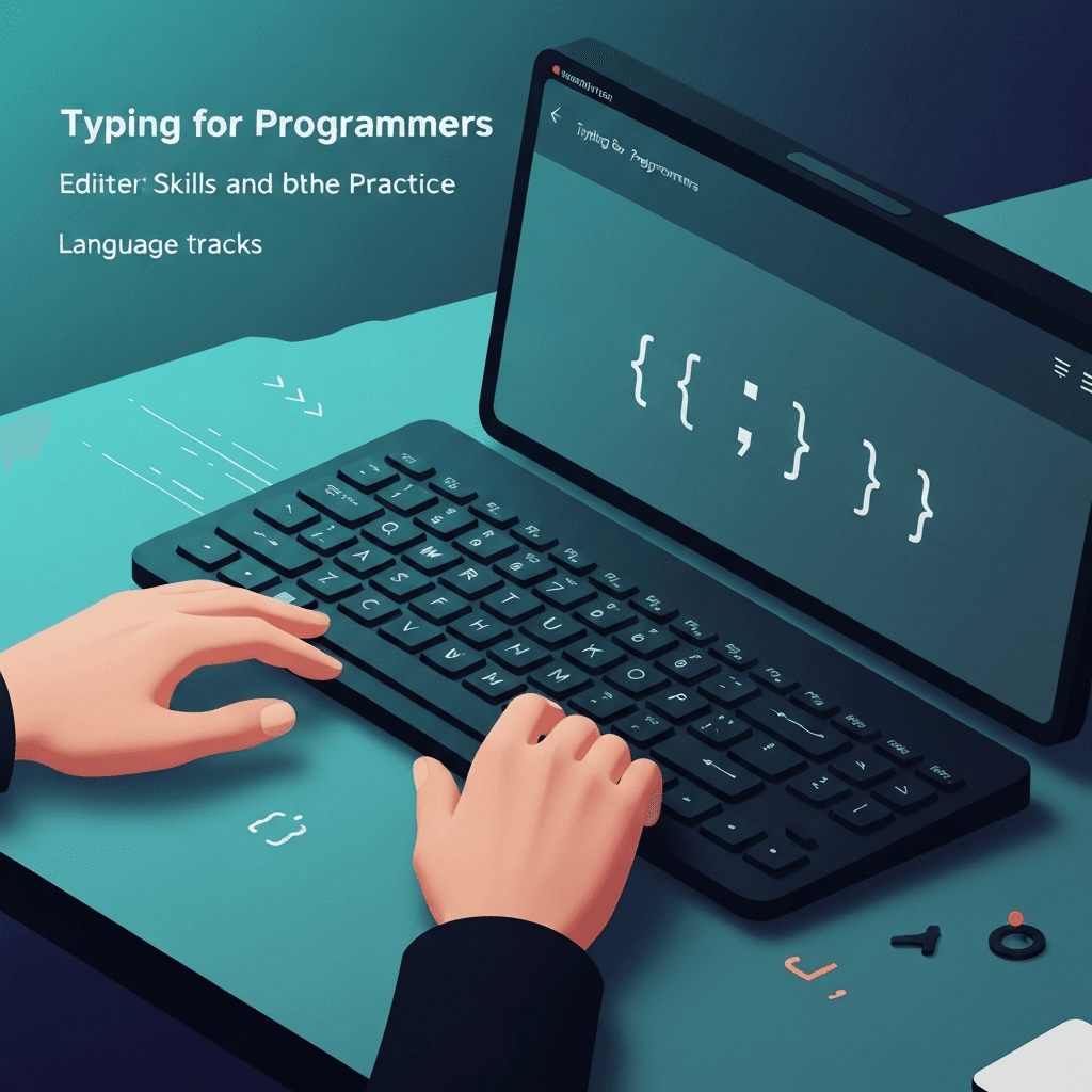 Illustration. Markdown Typing Test: Headings, Fences, and Inline Code Rhythm — Typing for Programmers — Type Faster