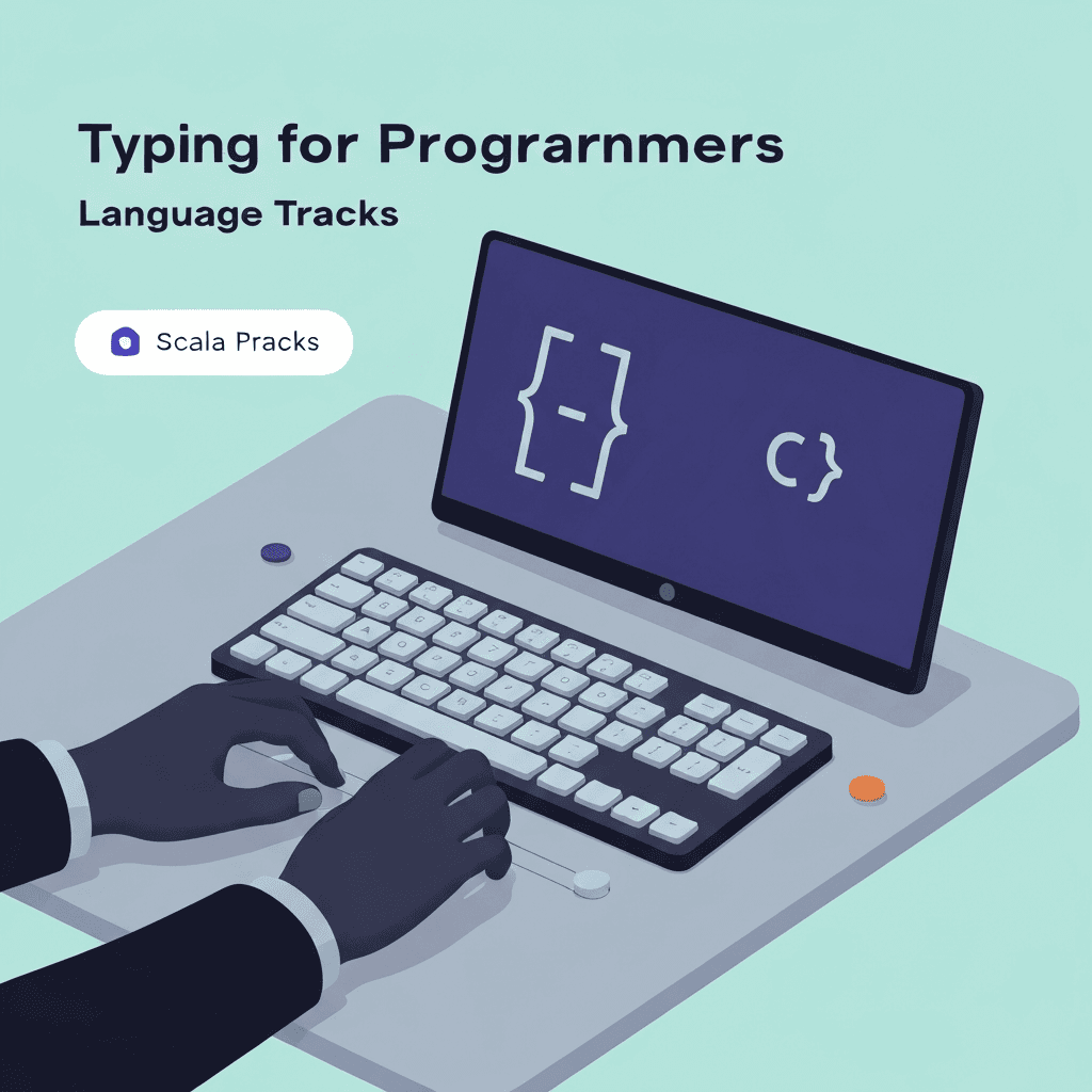 Illustration. Scala Typing Test: Symbol-Heavy Code Lines — Typing for Programmers — Type Faster