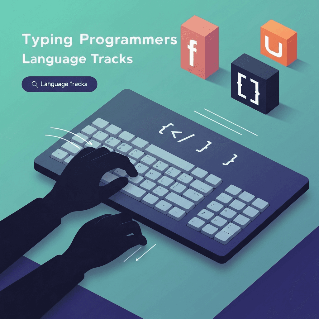 Illustration. Svelte Typing Test: Component Markup and Locked Track Practice — Typing for Programmers — Type Faster