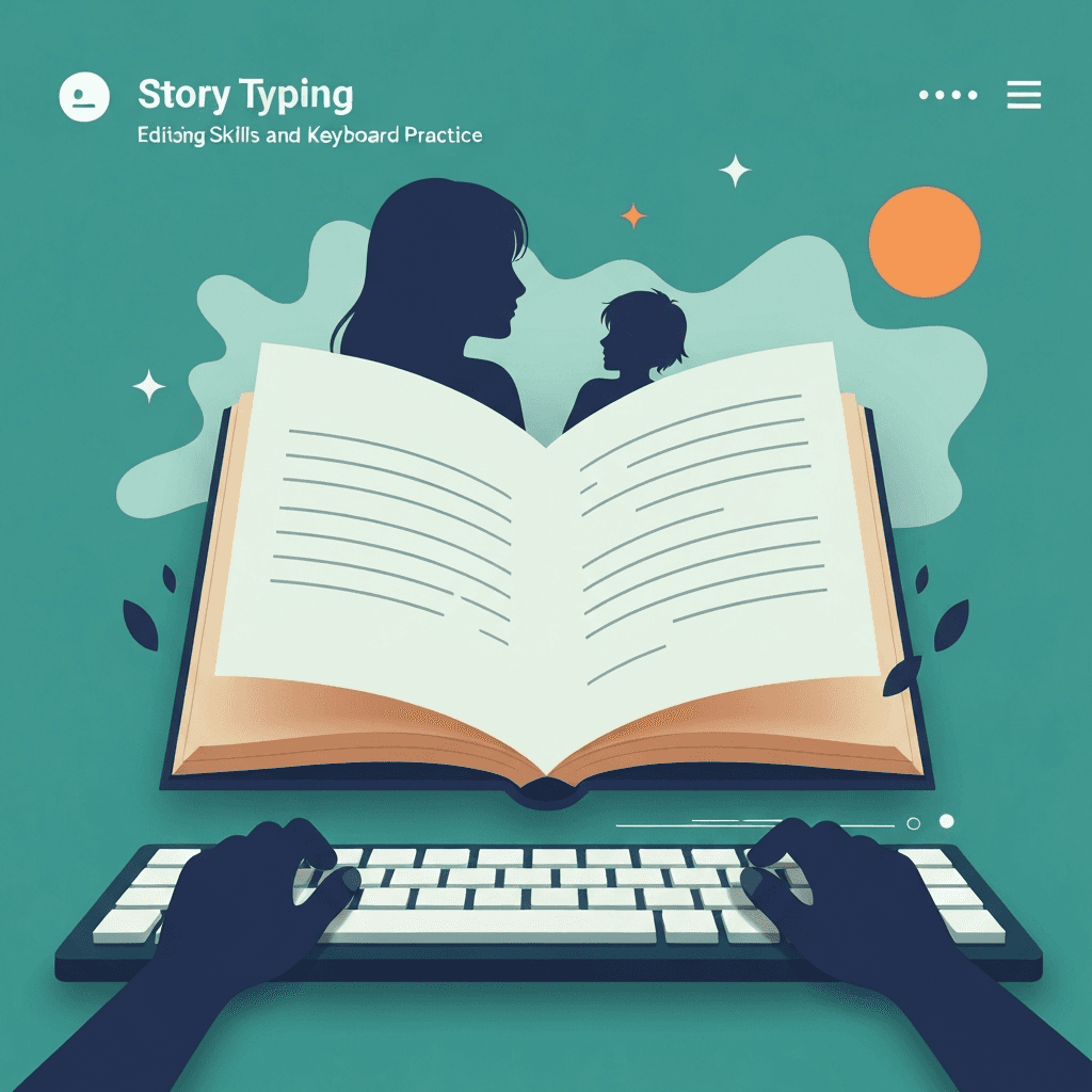 Illustration. Public-Domain Stories for School Typing Drills — Story typing — Type Faster