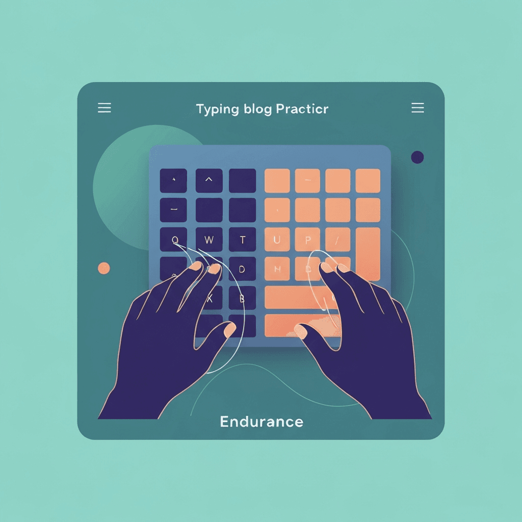 Illustration. Right-Hand Fatigue in Long Typing Sessions: Prevention and Drills — Right Hand — Type Faster