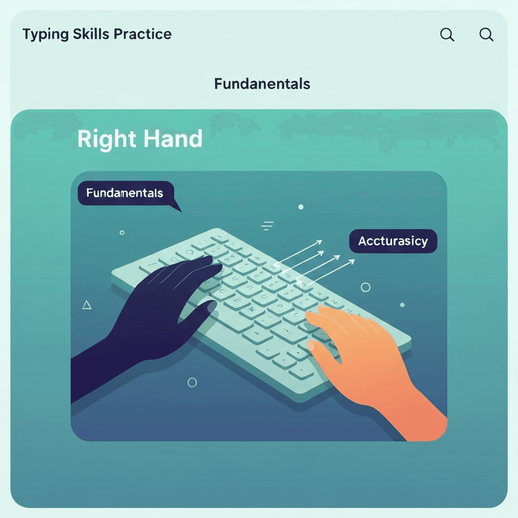 Illustration. Right-Hand Letters on US QWERTY: Zone Layout Explained — Right Hand — Type Faster