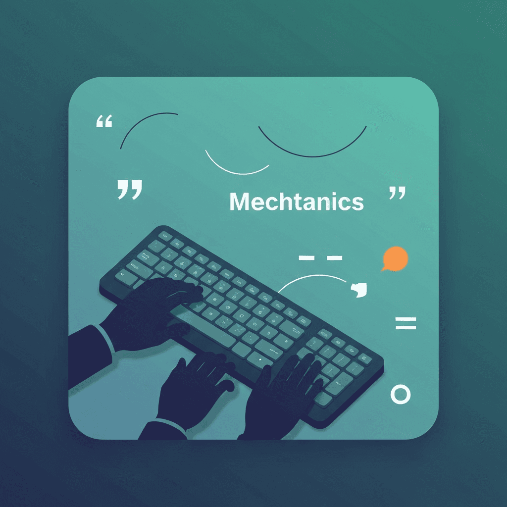 Illustration. Semicolon and Colon Typing Rhythm — Punctuation — Type Faster