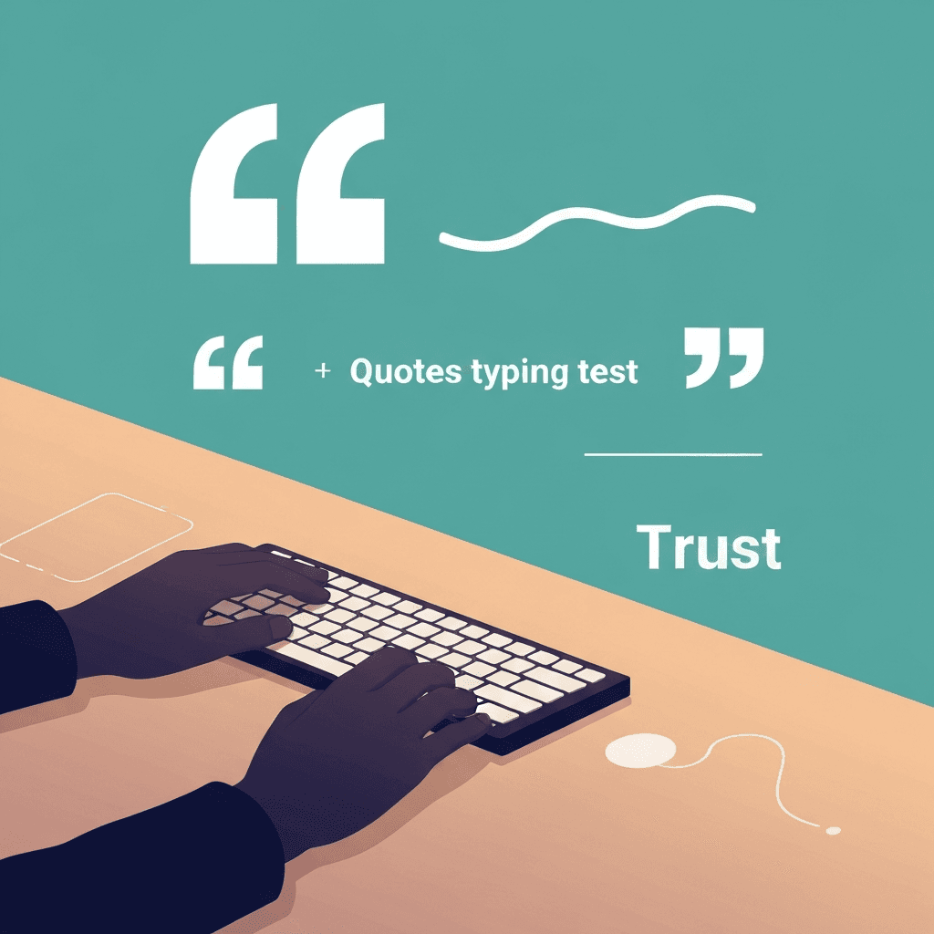 Illustration. Server-Validated Quotes Typing: Why Scores and Collections Are Trustworthy — Quotes typing test — Type Faster
