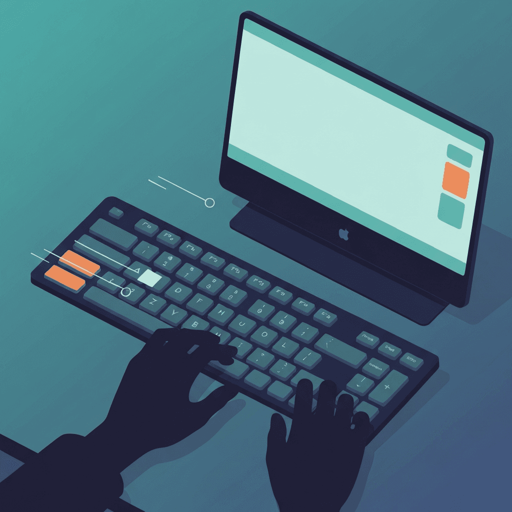 Illustration. NKRO and Rollover for Steno Chords on a QWERTY Keyboard — Steno — Type Faster