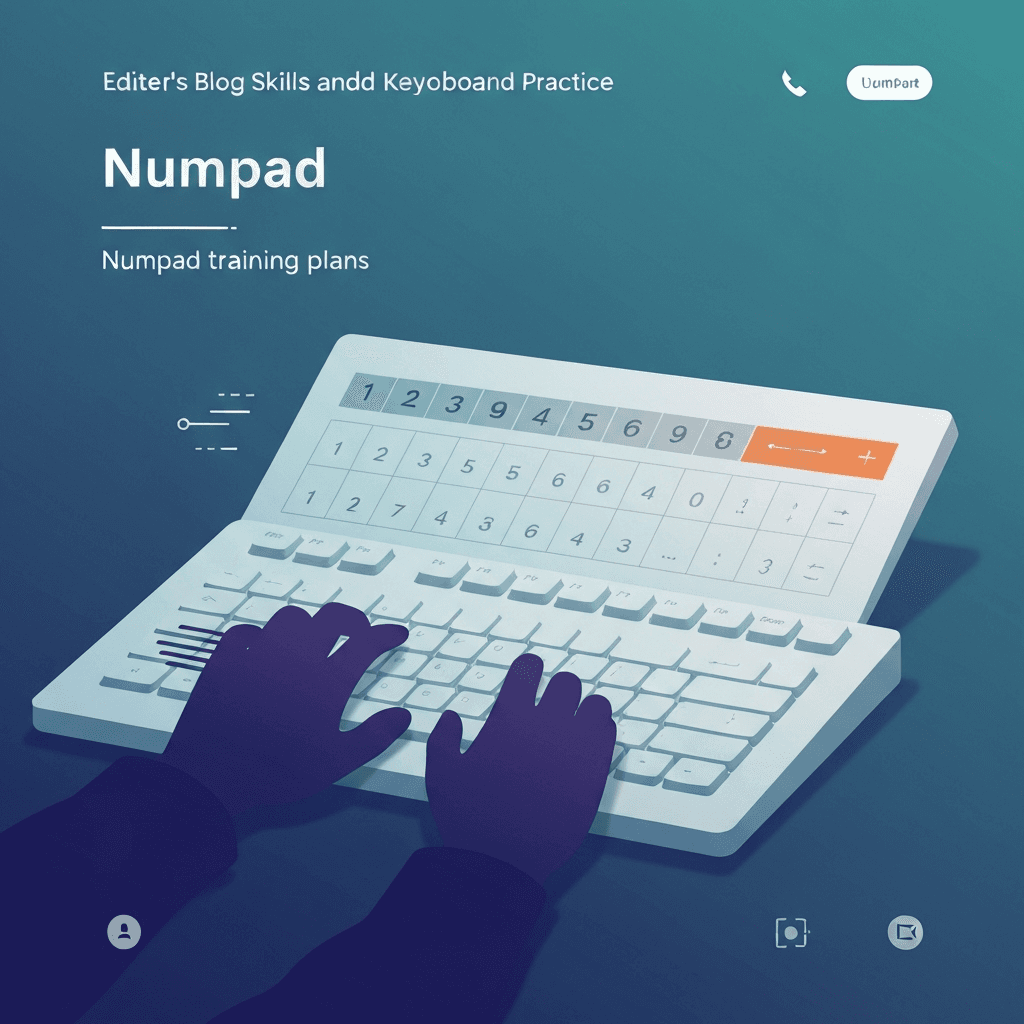Illustration. 10-Key Certification Practice: Timed Prep That Matches Real Tests — Numpad — Type Faster