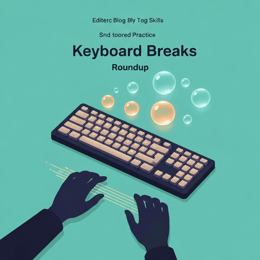 Illustration. All Twelve Typing Games: Typing Break Guide for Type Faster — Keyboard Breaks — Type Faster