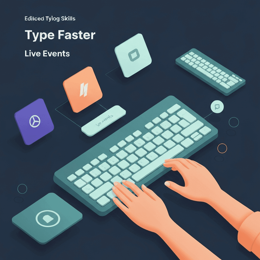 Illustration. Live Events and Bonus Weeks on Type Faster — Type Faster — Type Faster