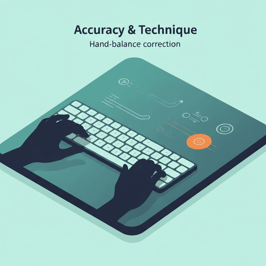 Illustration. Typing Drills for Left-Hand Weakness — Accuracy & Technique — Type Faster