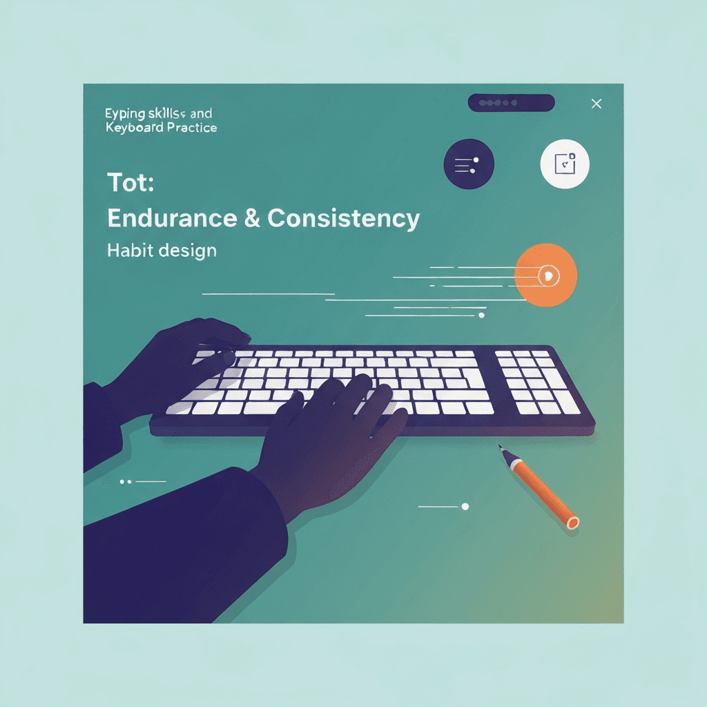 Illustration. Typing Practice Free: A Weekly Structure That Drives Progress — Endurance & Consistency — Type Faster