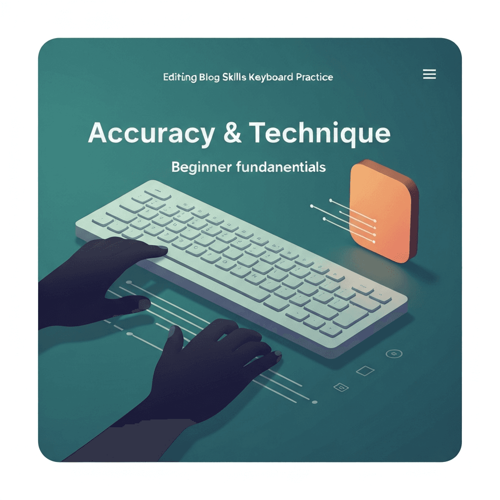 Illustration. Typing Practice Online for Beginners: A No-Fluff Start Guide — Accuracy & Technique — Type Faster