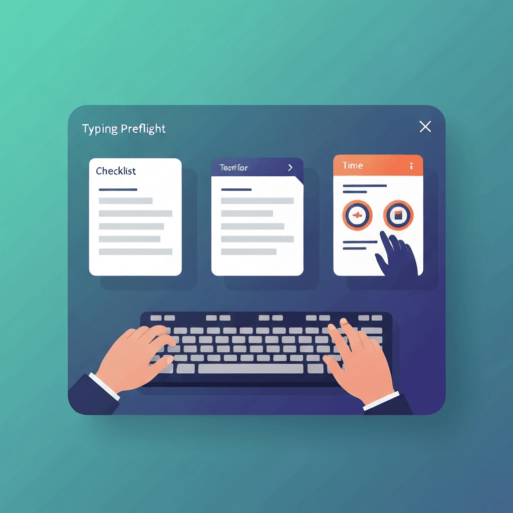 Typing Preflight Checklist for Honest WPM Scores — Typing Preflight — Type Faster