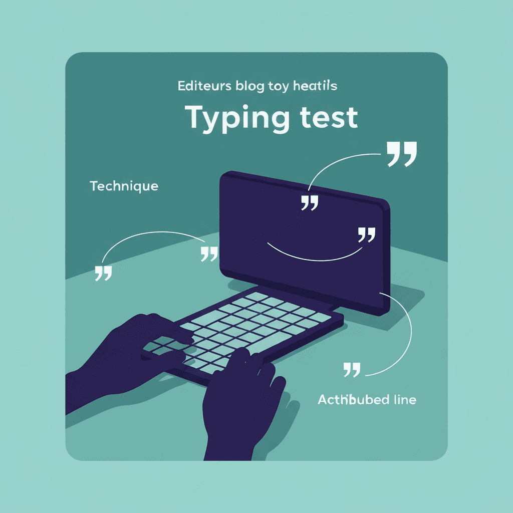 Illustration. Typing Quote Attribution: Author Names Without Tripping at the Dash — Quotes typing test — Type Faster